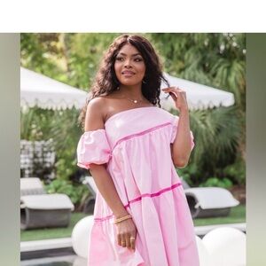 Pink Lily Strapless Pink Dress